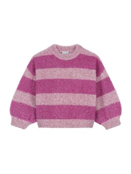 Daily Brat PINK GLITTER STRIPE SWEATER