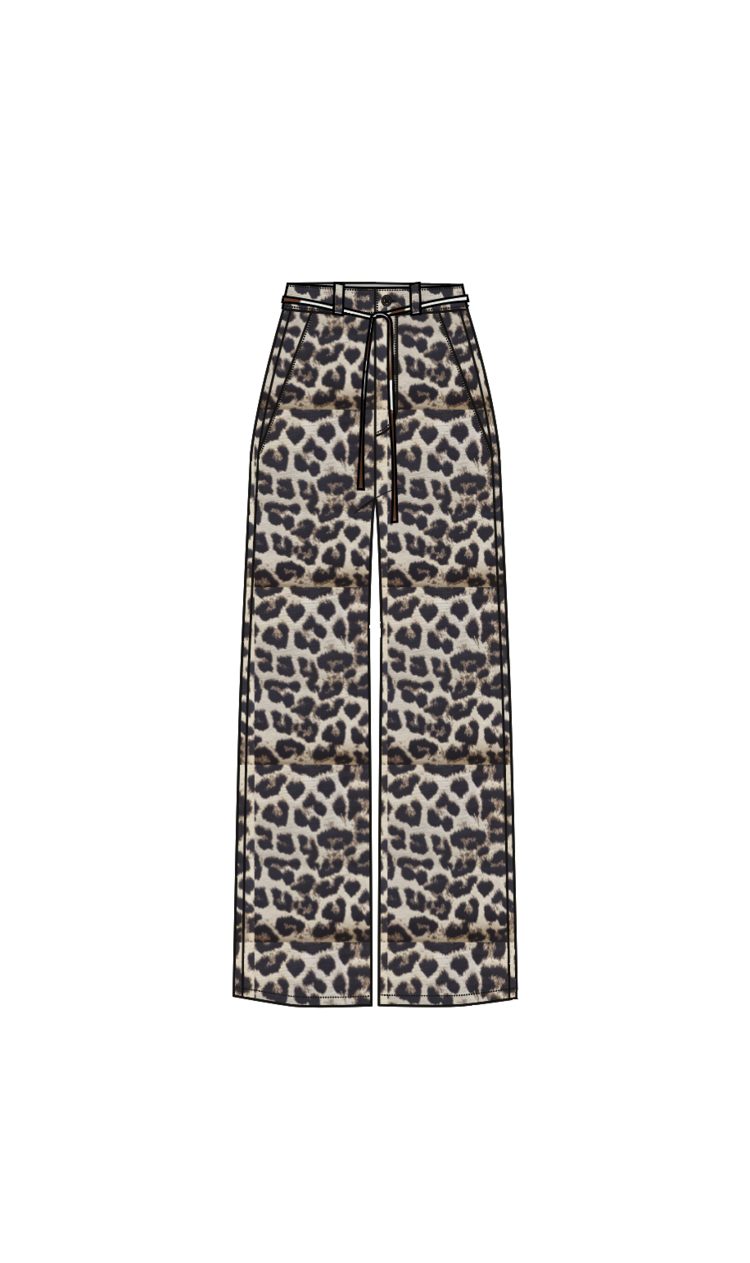 The New Society Dakota Trouser Mossie Print
