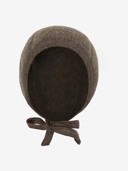 HUTTEliHUT Bonnet Wool Fleece - Brown Melange