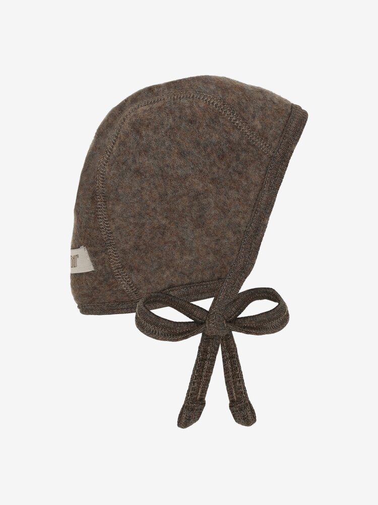 HUTTEliHUT Bonnet Wool Fleece - Brown Melange
