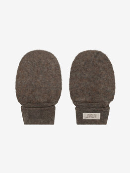 HUTTEliHUT Mittens Wool Fleece - Brown Melange