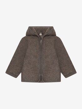 HUTTEliHUT Jacket Wool Fleece - Brown Melange