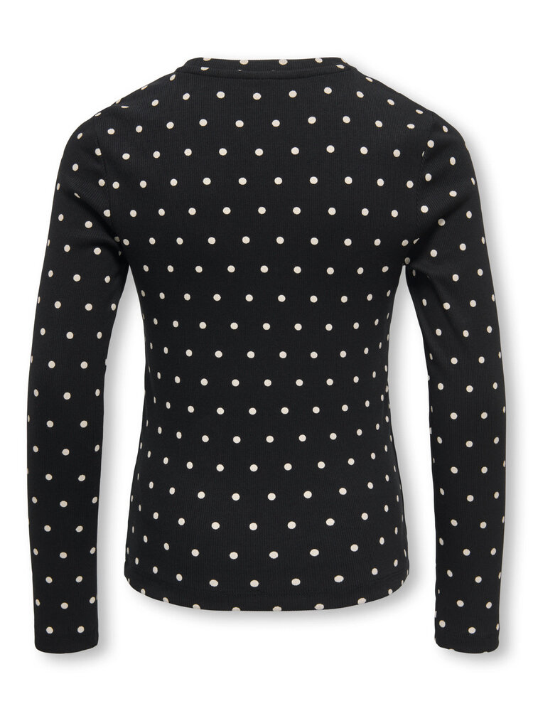 Only KOGTRINNY LIFE AOP L/S O-NECK TOP  - Black