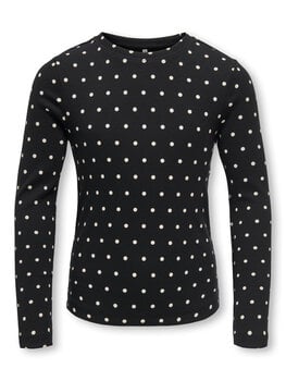 Only KOGTRINNY LIFE AOP L/S O-NECK TOP  - Black