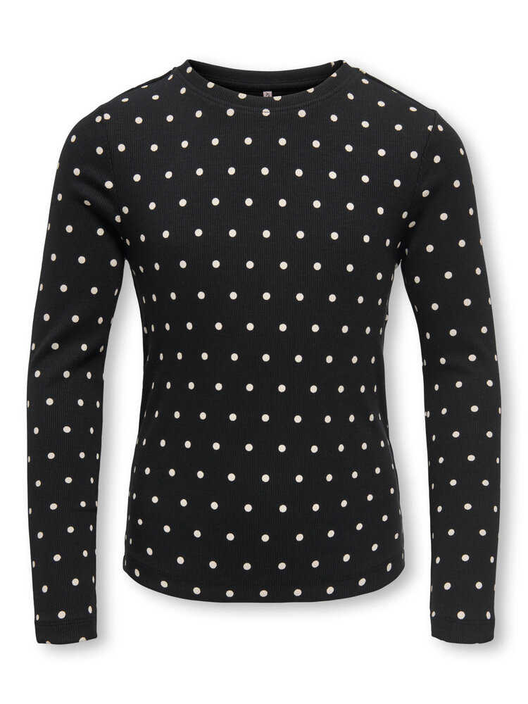 Only KOGTRINNY LIFE AOP L/S O-NECK TOP  - Black