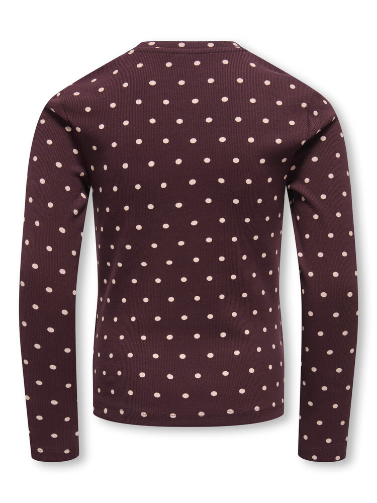 Only KOGTRINNY LIFE AOP L/S O-NECK TOP  - Fudge
