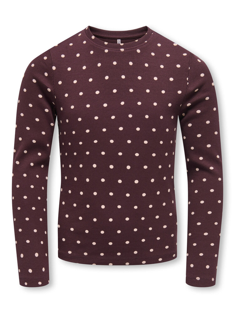 Only KOGTRINNY LIFE AOP L/S O-NECK TOP  - Fudge