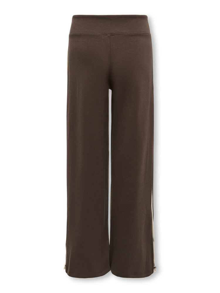 Only KOGADA DETAILED WIDE PANTS - Coffee bean