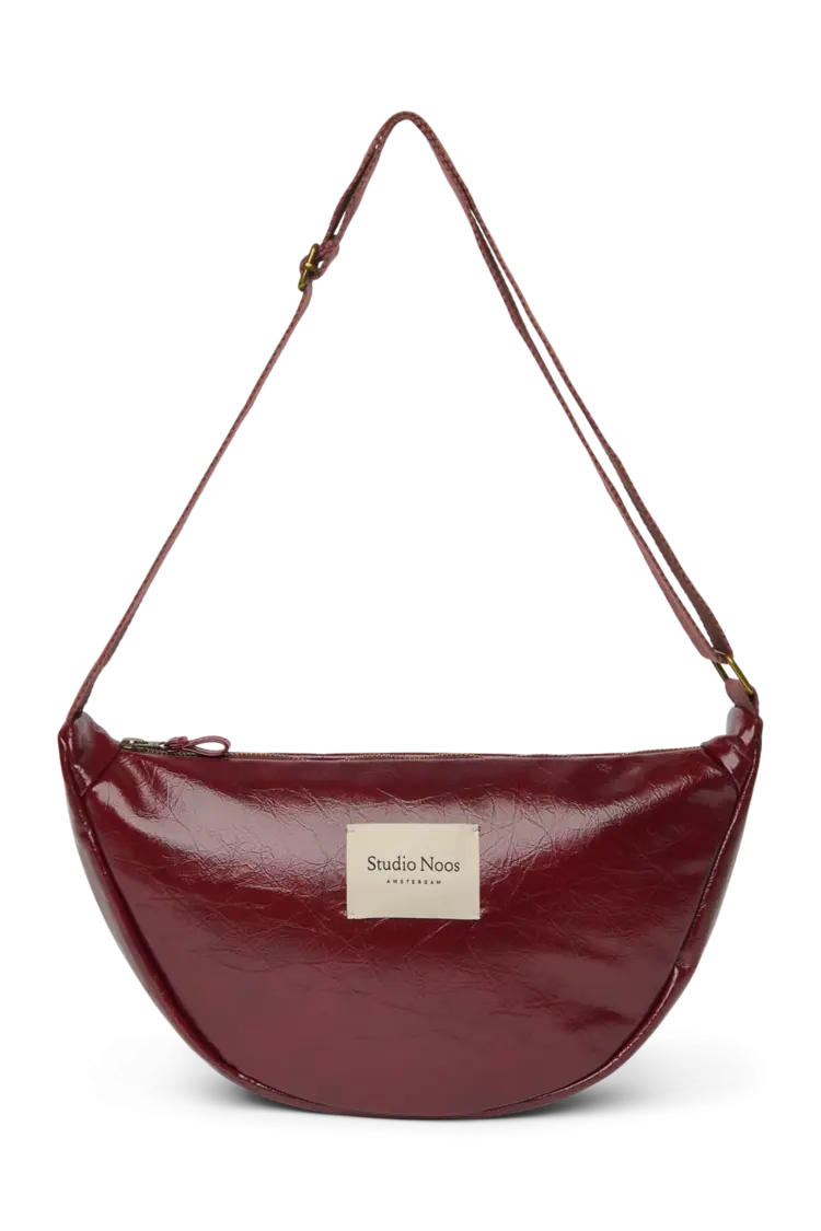 Studio Noos Vegan Leather Mini Cross Body Bag - Burgundy