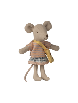 Maileg 17-6100-00 Little sister mouse with bag