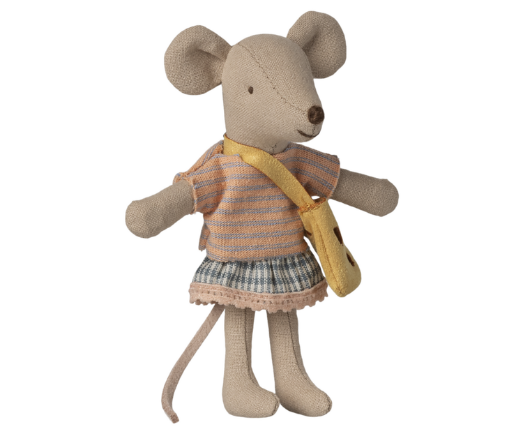 Maileg 17-6100-00 Little sister mouse with bag