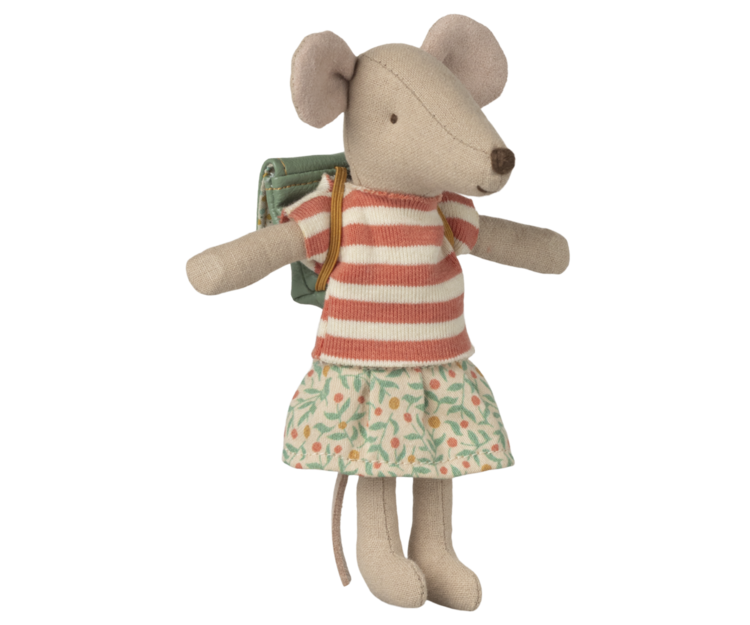 Maileg 17-6204-00 Tricycle mouse, Big sister - Green