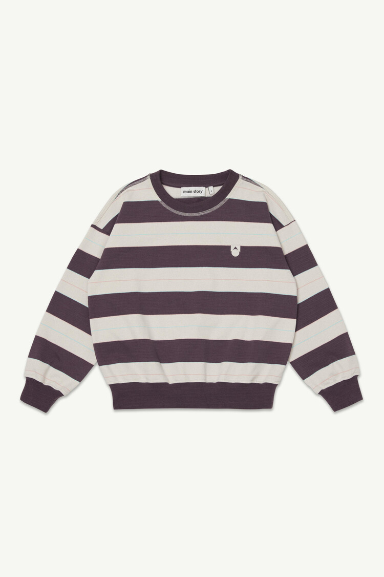 Main Story Bubble Sweatshirt - Conker Stripe Fleece