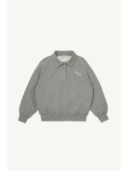 Main Story Polo Sweatshirt - Grey Melange Fleece
