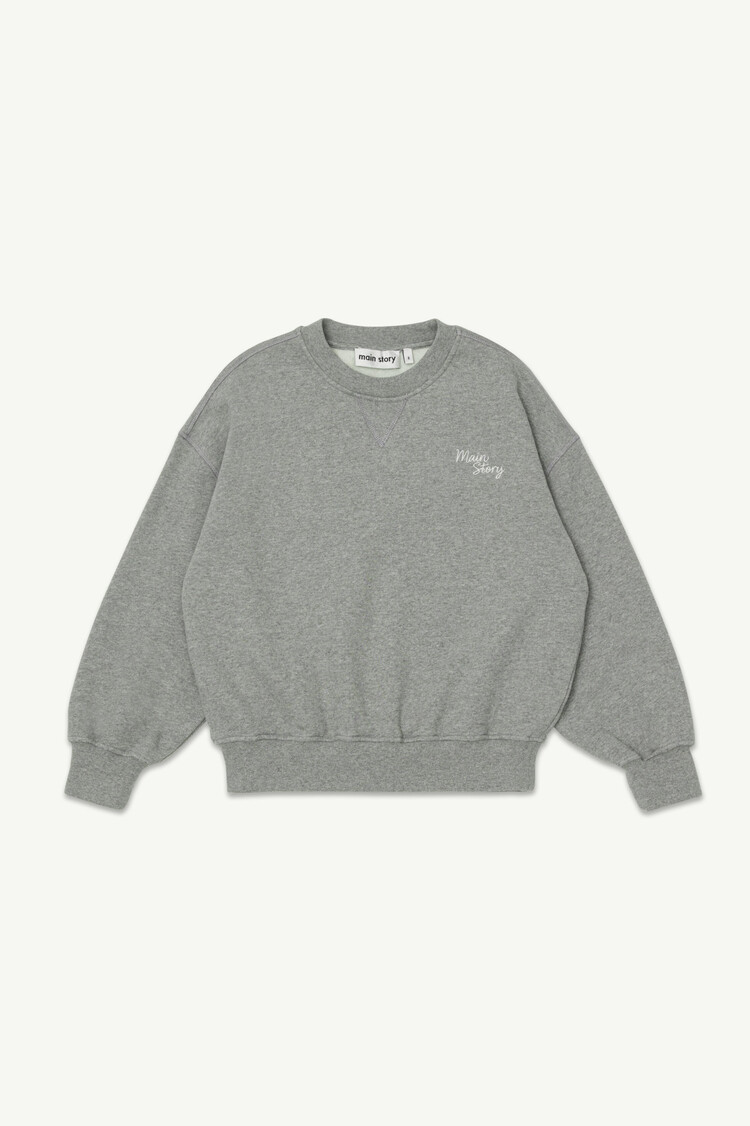 Main Story Crew Sweatshirt - Grey Melange Fleece