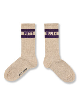 Petit Blush Sport socks  beig/purple