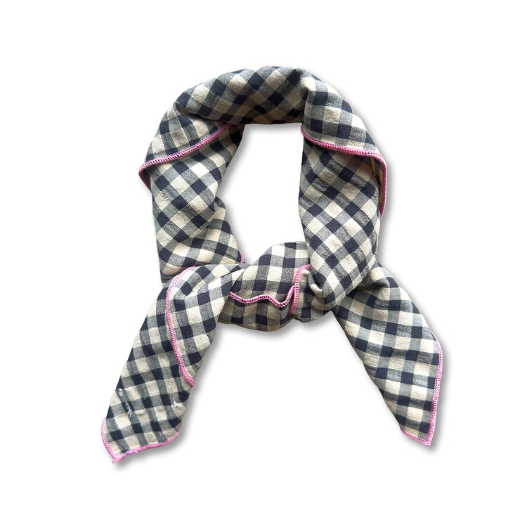 Petit Blush Scarf Check beige/blue