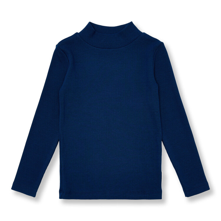 Petit Blush Rib turtle neck / navy blue