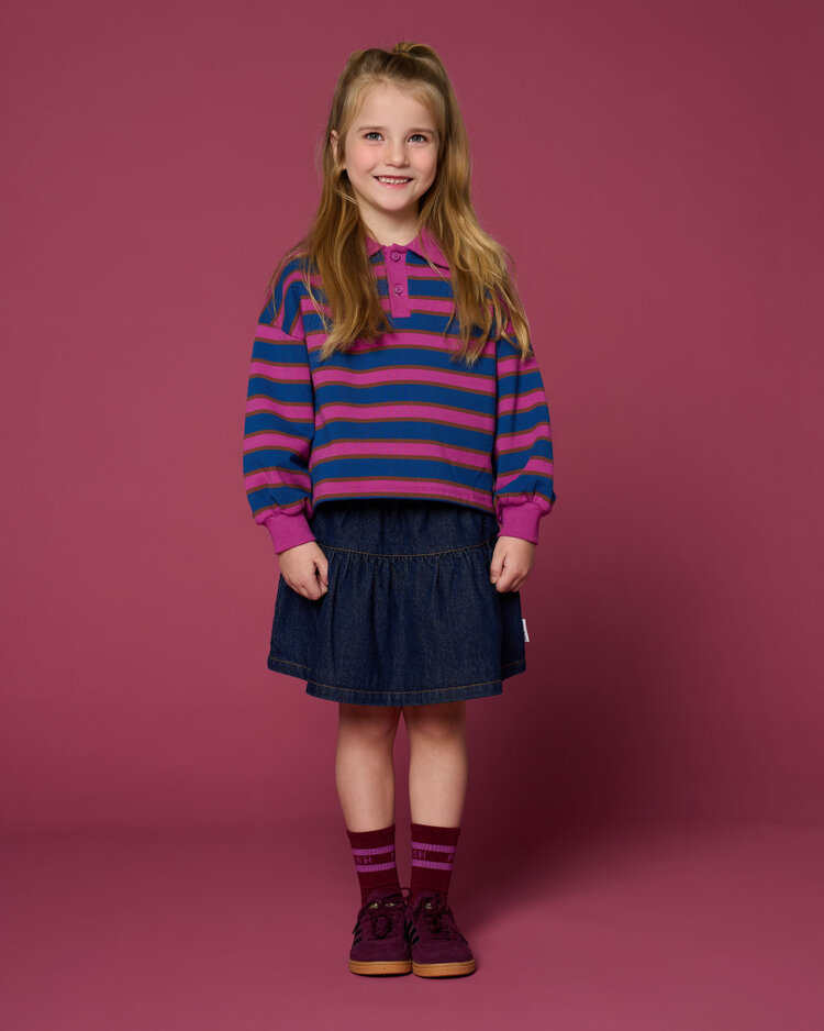Petit Blush Polo sweater stripe