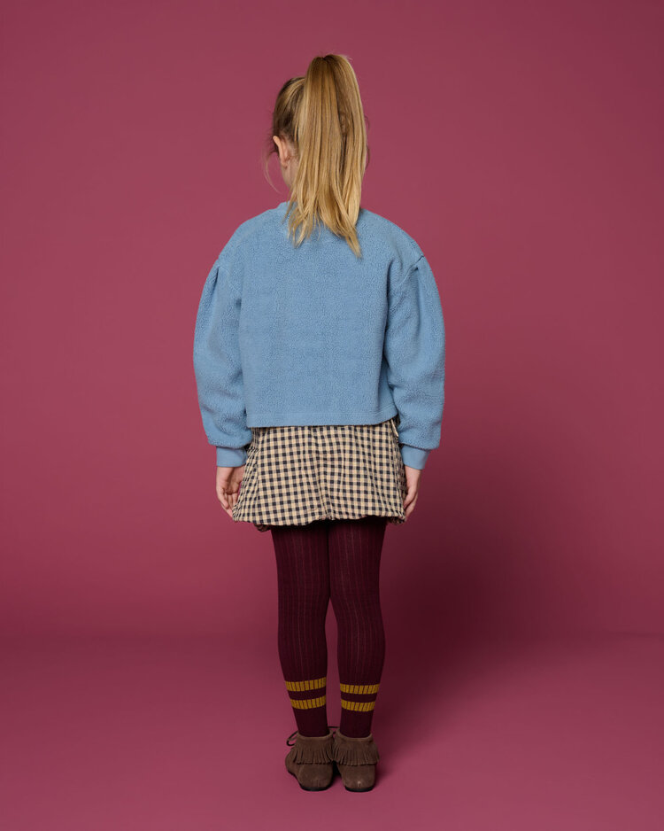 Petit Blush Cargo ballon skirt check beige/blue