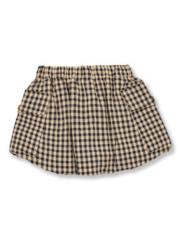Petit Blush Cargo ballon skirt check beige/blue