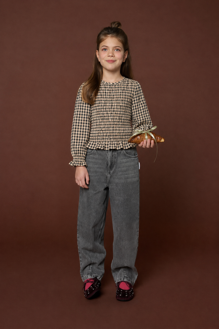 Petit Blush Ballon fit jeans washed grey