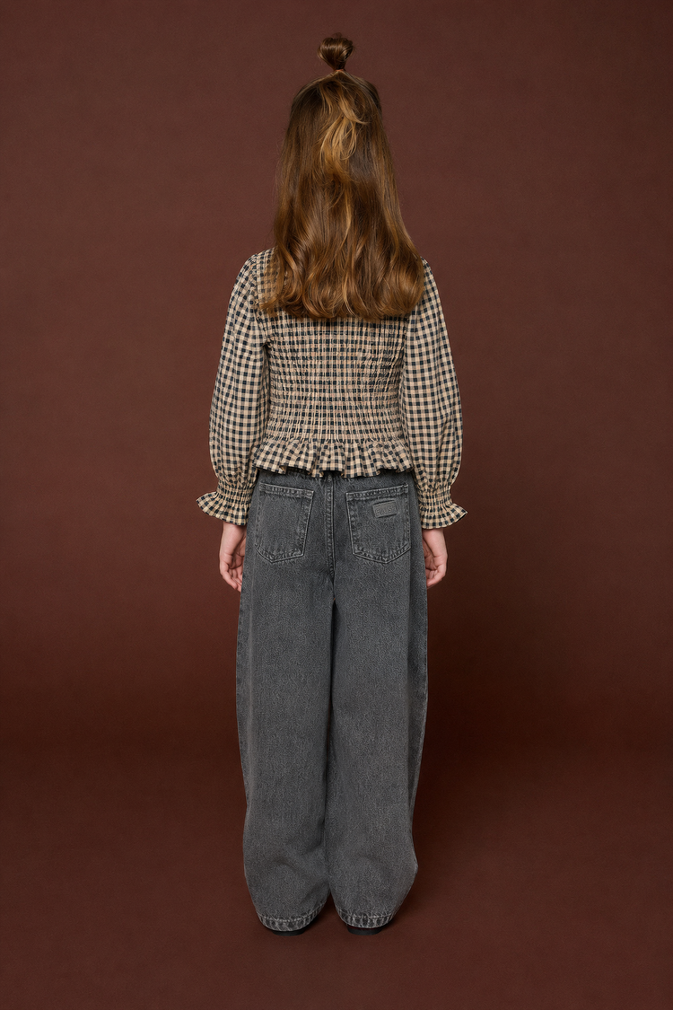 Petit Blush Ballon fit jeans washed grey