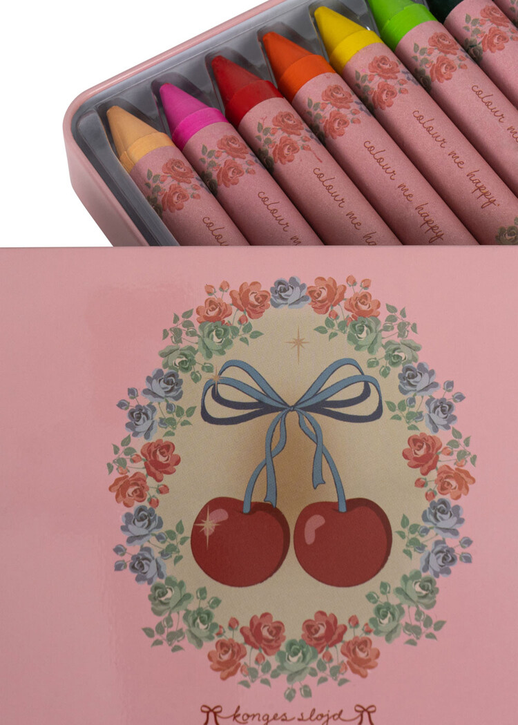 Konges Slojd CRAYONS BEES WAX 10 PCS - Cherry