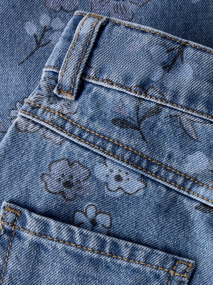 Name it NMFROSE WIDE AOP JEANS - Flower