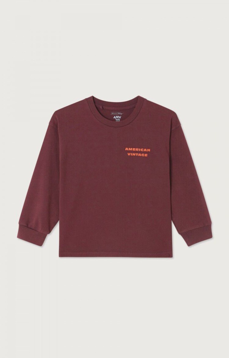 American Vintage KID TEE- Fizvalley - Aubergine