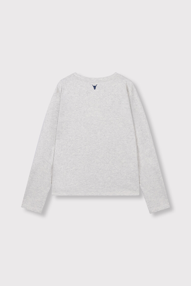 Alix mini Longsleeve - Light Grey Melange