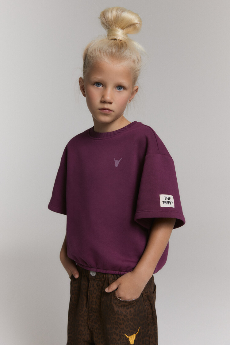 Alix mini Cropped T-shirt - Aubergine