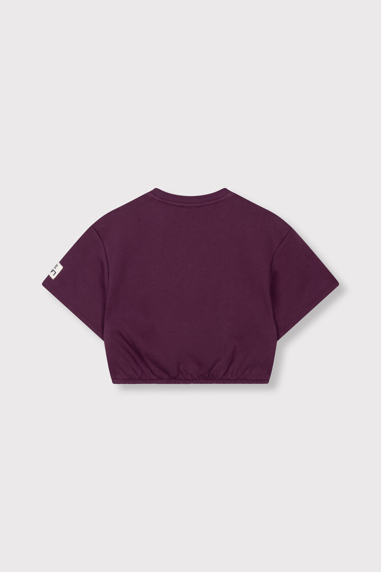 Alix mini Cropped T-shirt - Aubergine
