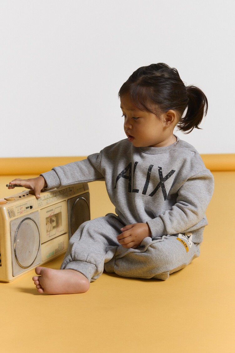 Alix mini World Tour Sweater - Soft Grey Melange