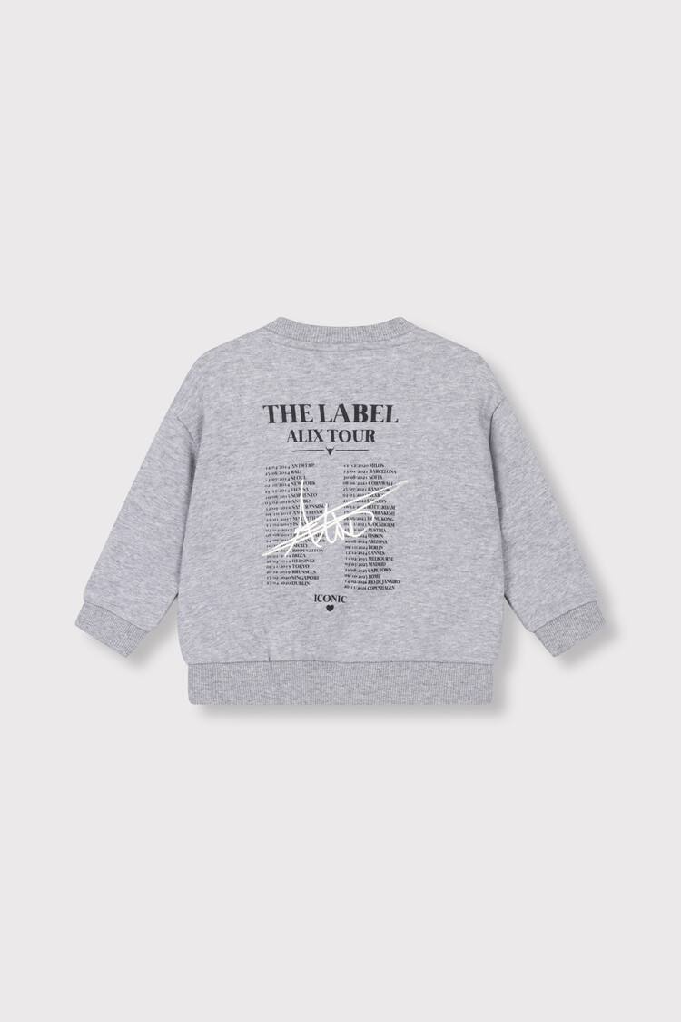 Alix mini World Tour Sweater - Soft Grey Melange