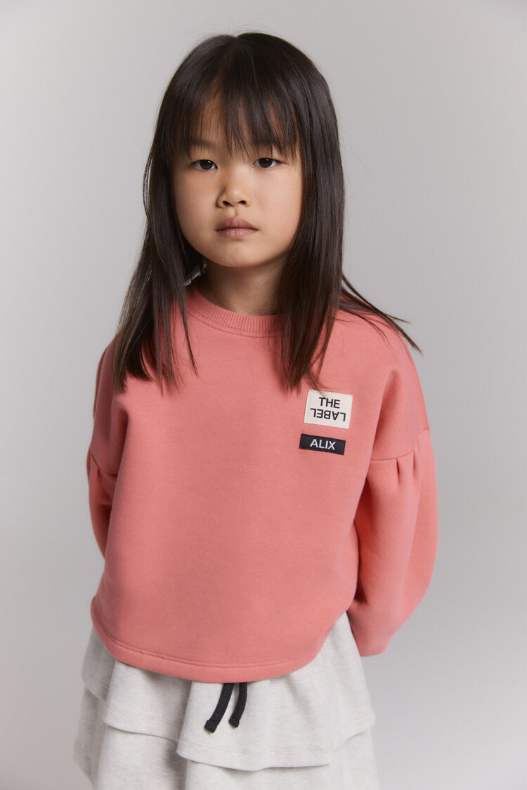 Alix mini Cropped Sweater - Bright Coral