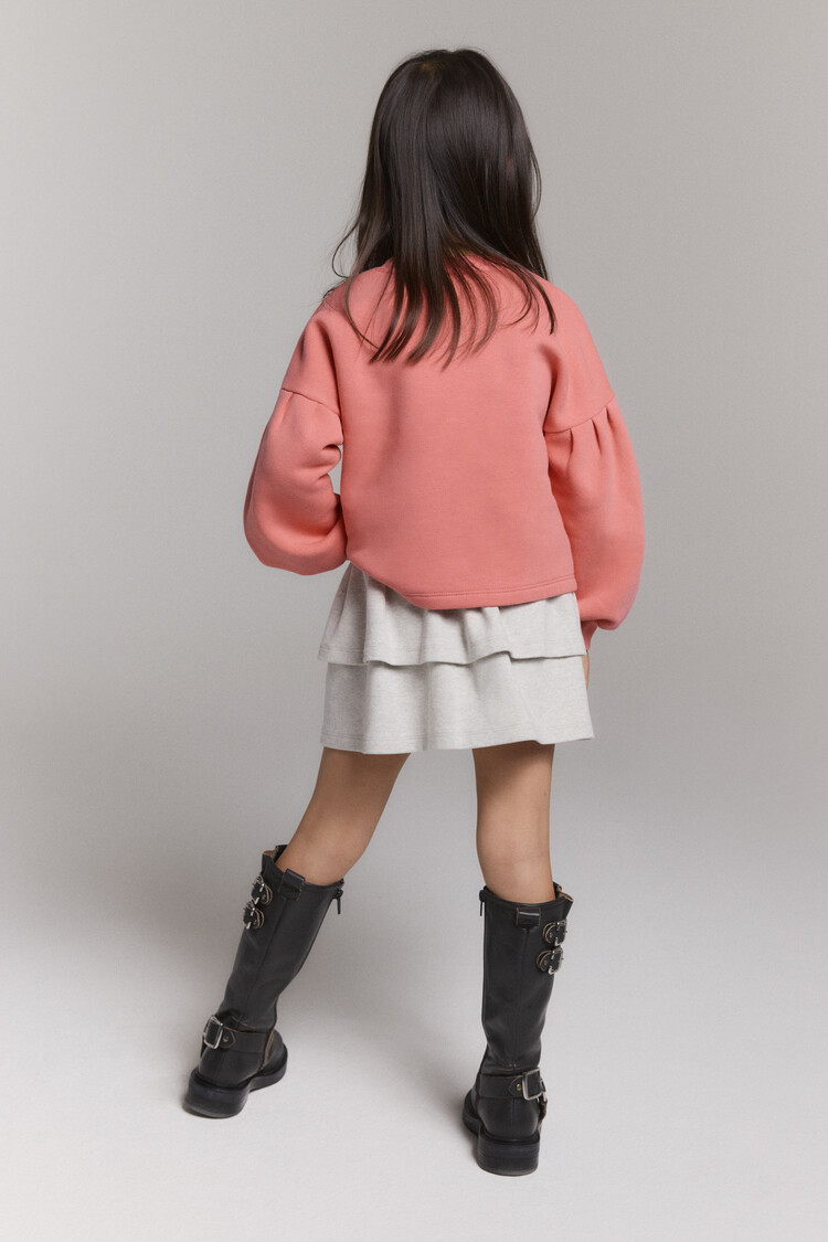 Alix mini Cropped Sweater - Bright Coral