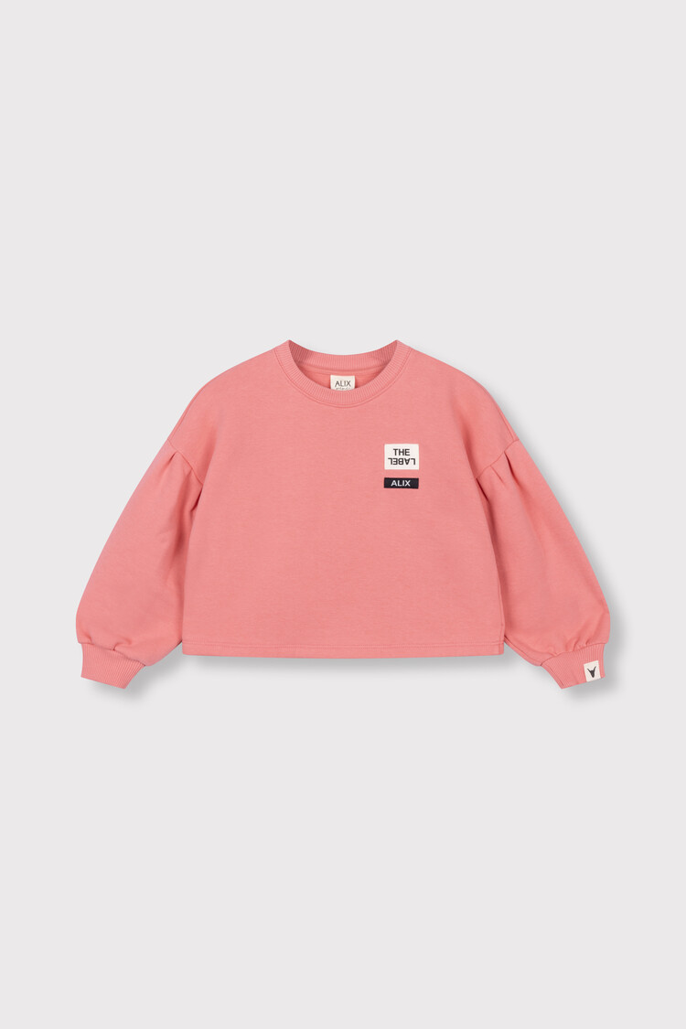 Alix mini Cropped Sweater - Bright Coral