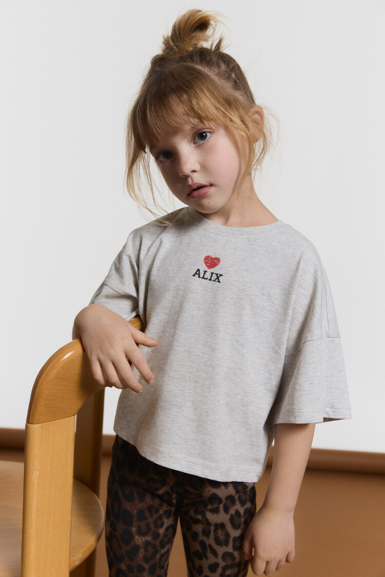 Alix mini Batwing T-shirt - Grey Melange