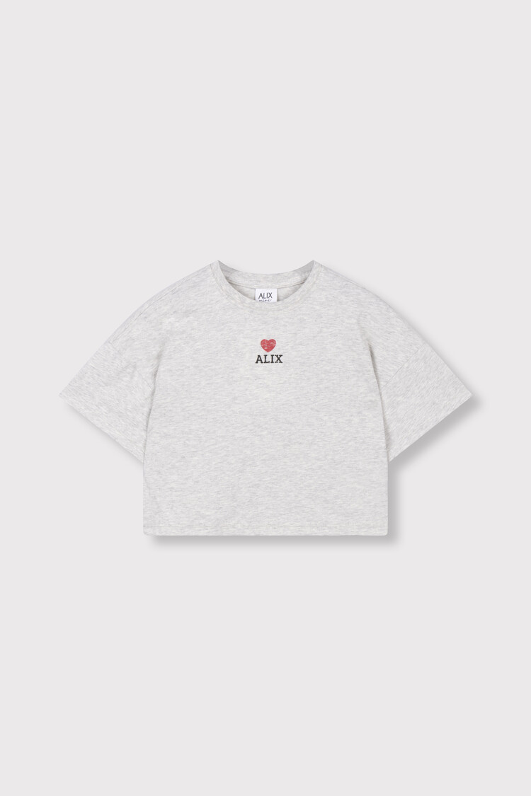 Alix mini Batwing T-shirt - Grey Melange