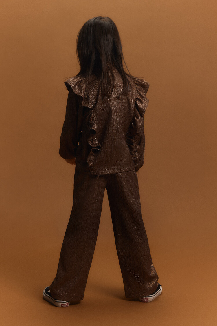 Alix mini Shiny Wide Leg - Warm Brown