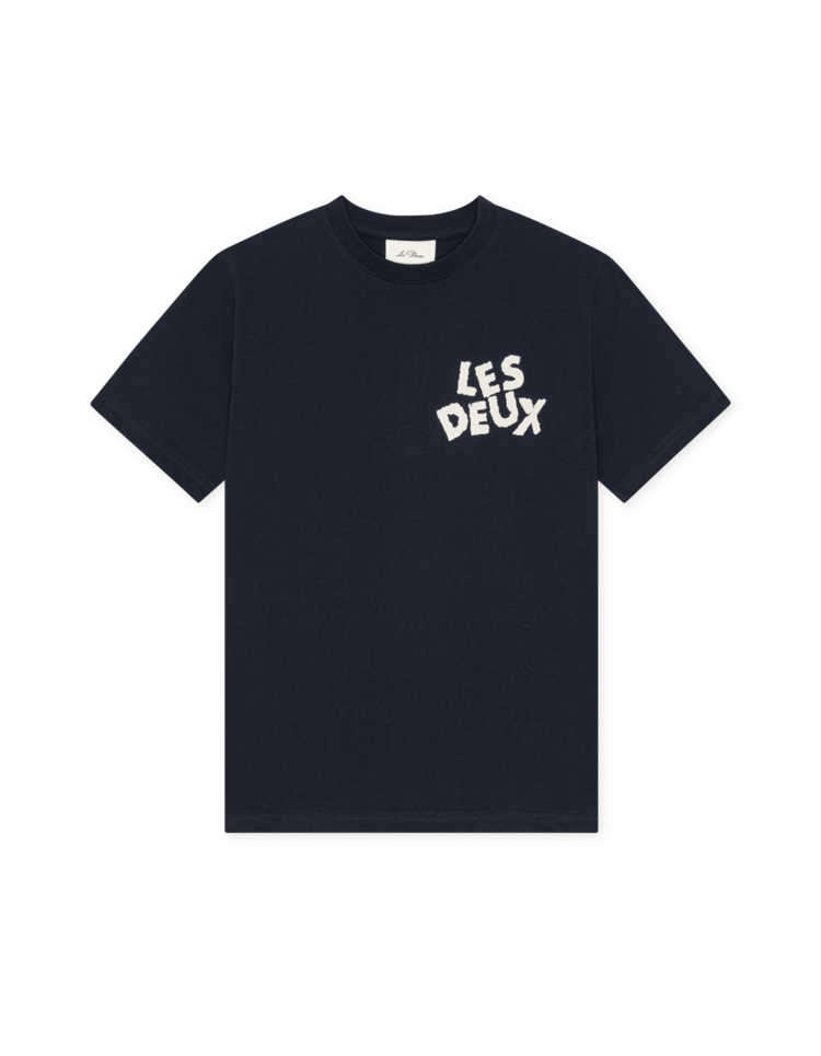 Les Deux Logo T-Shirt KIDS- Navy