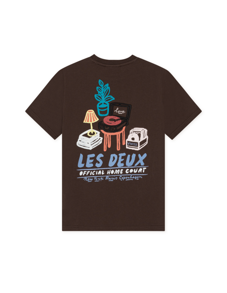 Les Deux Record T-Shirt KIDS - Brown