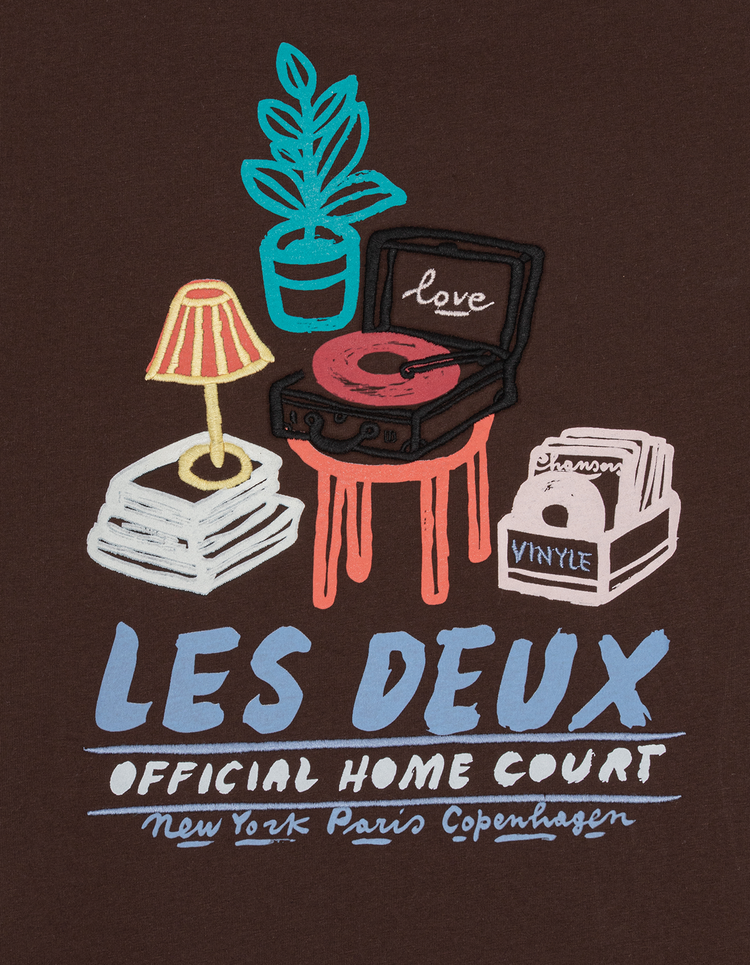 Les Deux Record T-Shirt KIDS - Brown