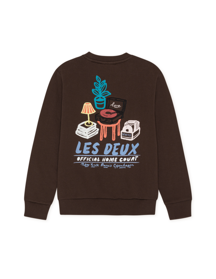 Les Deux Record Sweatshirt KIDS - Brown