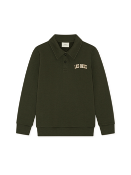 Les Deux College Rugby Polo Sweatshirt  - Green