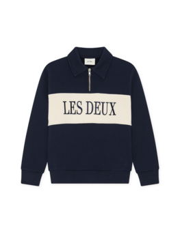 Les Deux Zipper Rugby Sweatshirt