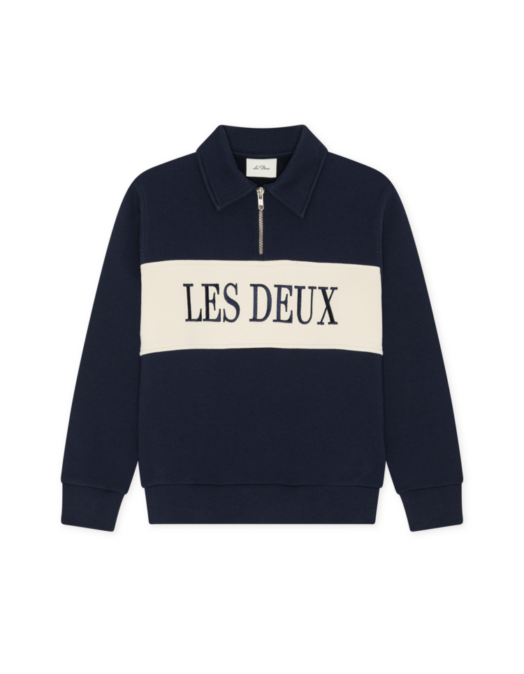 Les Deux Zipper Rugby Sweatshirt