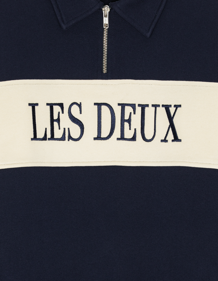 Les Deux Zipper Rugby Sweatshirt