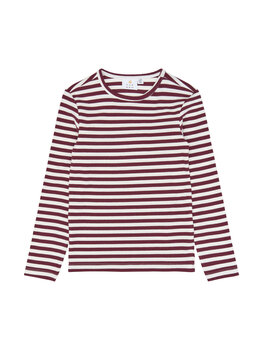 THE NEW TNMoore L_S Rib Tee - Gardenia Striped
